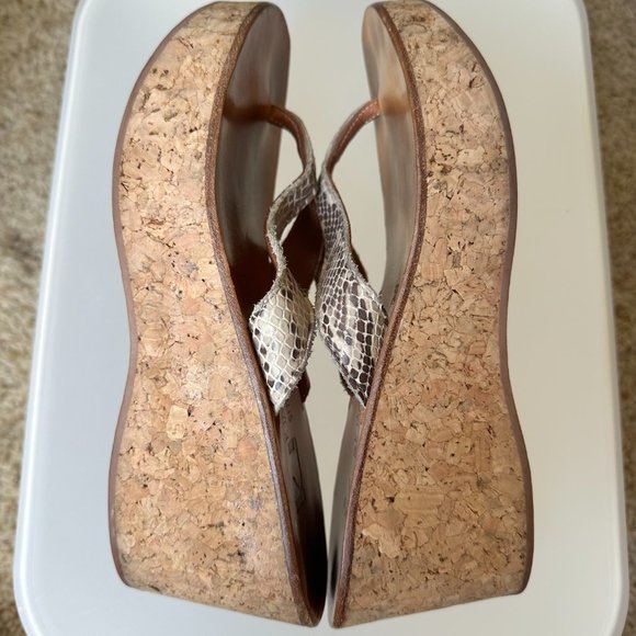 K Jacques St. Tropez Diorite Wedge Sandals Size 38 - Picture 8 of 11